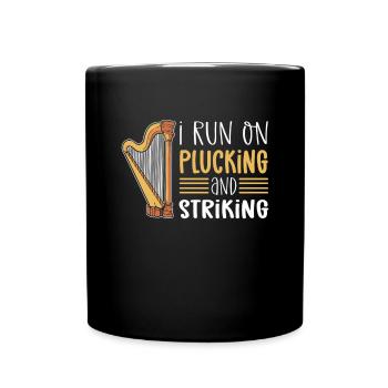 Ich Laufe Auf Rupfen Und Schlagen. Harfenist. - Tasse einfarbig - Schwarz - Vorne