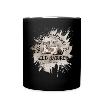 Lionne Splash Sépia - Nothing Compares To Nature - Mug uni - noir - Devant