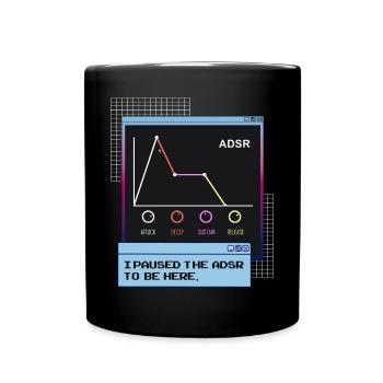 ADSR Enveloppe Synthétiseur Synthé Nerdy Vaporwave - Mug uni - noir - Devant