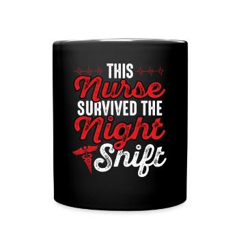 Cette infirmière a la nuit - Mug uni - noir - Devant
