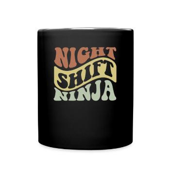 Night shift ninja - Full Colour Mug - black - Front