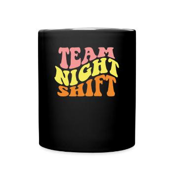 Night Shift Team Bunt - Full Colour Mug - black - Front