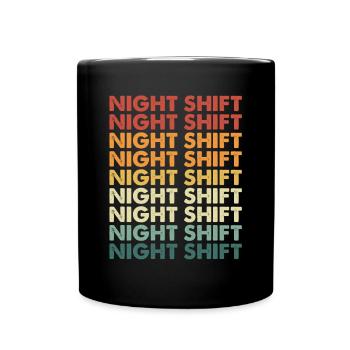 Colorful Night Shift Retro - Full Colour Mug - black - Front