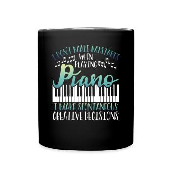 I make creative decisions - Full Colour Mug - black - Front