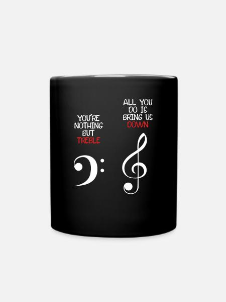 Drôles de notes de musique - Mug uni - noir