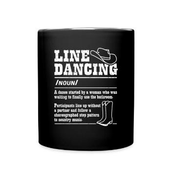 Line Dancing Cowboy Texas Line Dance Cadeau - Mug uni - noir - Devant