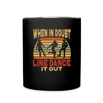 Line Dancing Cowboy Texas Line Dance Cadeau - Mug uni - noir - Devant