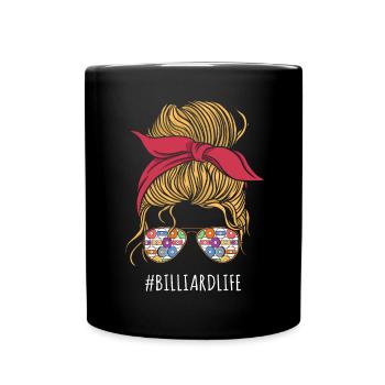Snooker Pool Billard - Tasse einfarbig - Schwarz - Vorne