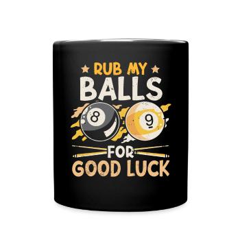 Snooker Pool Billard - Tasse einfarbig - Schwarz - Vorne