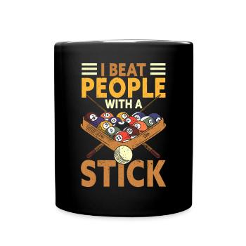 Snooker Pool Billard - Tasse einfarbig - Schwarz - Vorne