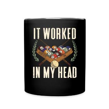Snooker Pool Billard - Tasse einfarbig - Schwarz - Vorne