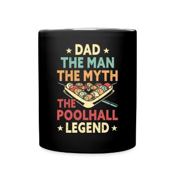 Snooker Pool Billard - Tasse einfarbig - Schwarz - Vorne