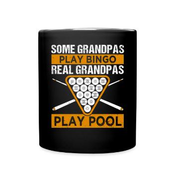Snooker Pool Billard - Tasse einfarbig - Schwarz - Vorne