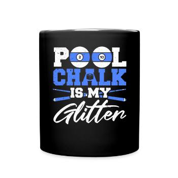 Snooker Pool Billard - Tasse einfarbig - Schwarz - Vorne