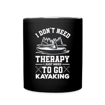 Kajak Kanu - Tasse einfarbig - Schwarz - Vorne
