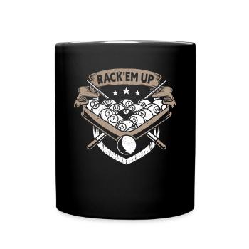 Snooker Pool Billard - Tasse einfarbig - Schwarz - Vorne