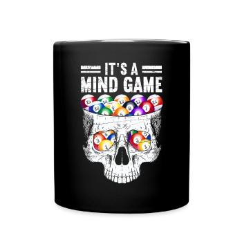 Snooker Pool Billard - Tasse einfarbig - Schwarz - Vorne