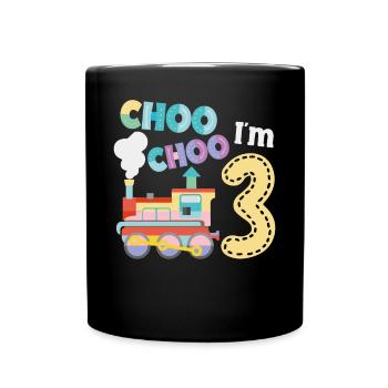 Steam Train Driver Trainspotting - Full Colour Mug - black - Front