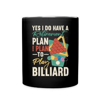 Snooker Pool Billard - Tasse einfarbig - Schwarz - Vorne