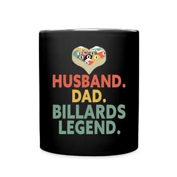 Snooker Pool Billard - Tasse einfarbig - Schwarz - Vorne