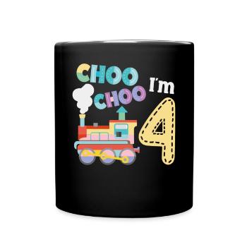 Steam Train Driver Trainspotting - Full Colour Mug - black - Front