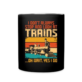 Conducteur de train à vapeur Trainspotting - Mug uni - noir - Devant