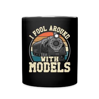 Steam Train Driver Trainspotting - Full Colour Mug - black - Front