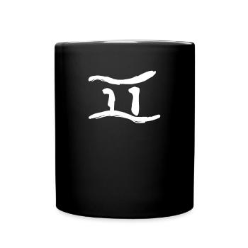 Korean letter P - Full Colour Mug - black - Front