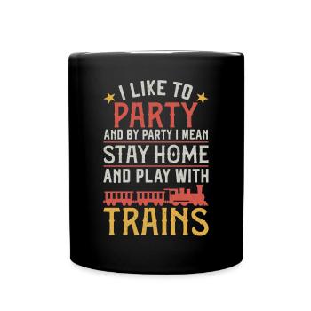 Steam Train Driver Trainspotting - Full Colour Mug - black - Front