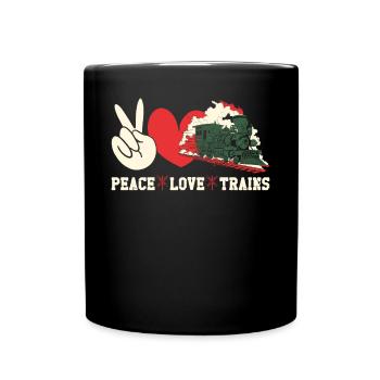 Steam Train Driver Trainspotting - Tasse einfarbig - Schwarz - Vorne