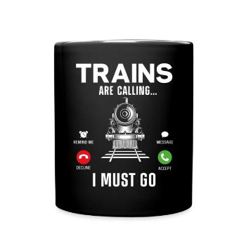 Steam Train Driver Trainspotting - Tasse einfarbig - Schwarz - Vorne