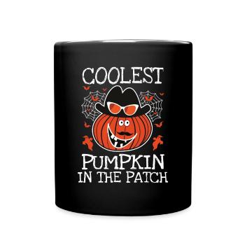 Coolest Pumpkin in the Patch Halloween - Full Colour Mug - black - Front