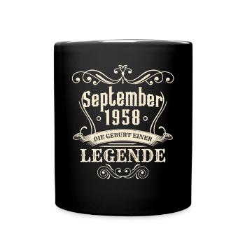 September 1958 - Die Geburt einer Legende - Tasse einfarbig - Schwarz - Vorne