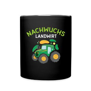 Nachwuchs Landwirt Bauer Dorfkind Traktor Junge - Tasse einfarbig - Schwarz - Vorne