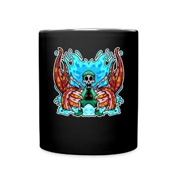 Squelette Octopus Pirate - Mug uni - noir - Devant