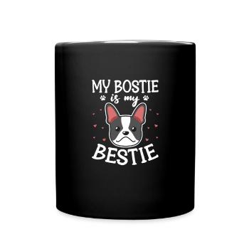 Boston Terrier Hund Hunde Hundeliebhaber Geschenk - Tasse einfarbig - Schwarz - Vorne
