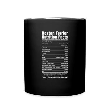 Boston Terrier Hund Hunde Hundeliebhaber Geschenk - Tasse einfarbig - Schwarz - Vorne