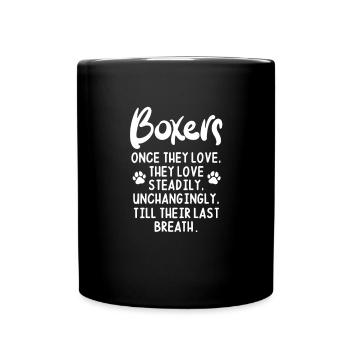 Boxer Chien Chien Allemand Boxer Cadeau - Mug uni - noir - Devant