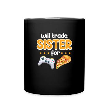 Big Brother Sibling Sister Gift - Full Colour Mug - black - Front