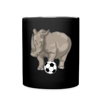 Rhino Football Player Football - Full Colour Mug - black - Front
