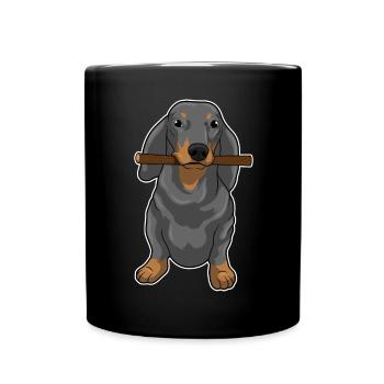 Dachshund Stock - Full Colour Mug - black - Front