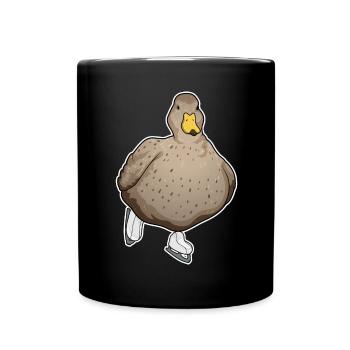Patins à glace de canard - Mug uni - noir - Devant