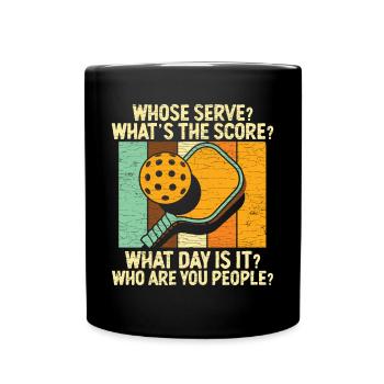 Paddleball Geschenkidee Pickleball - Tasse einfarbig - Schwarz - Vorne