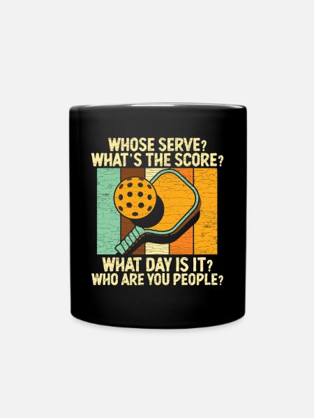 Paddleball Geschenkidee Pickleball - Tasse einfarbig - Schwarz