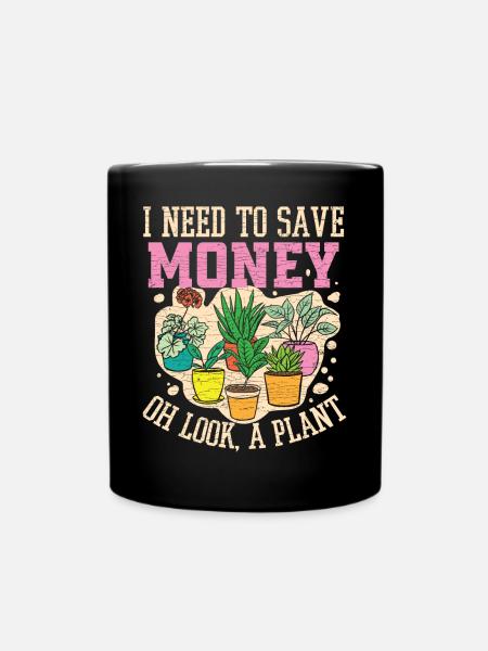 Pflanze Geschenk Pflanzenliebhaber Garten Botanik - Tasse einfarbig - Schwarz