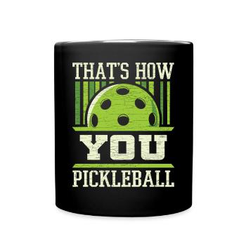 Paddleball Pickleball Geschenkidee - Tasse einfarbig - Schwarz - Vorne