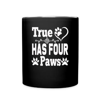 Le véritable amour a quatre pattes - Mug uni - noir - Devant