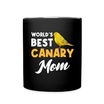 World's Best Canary Mom Songbird / Mother's Day - Full Colour Mug - black - Front