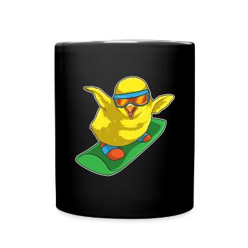 Chick Snowboarder Snowboard - Mug uni - noir - Devant