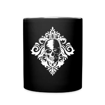 Baroque Esthétique Crâne Soft Grunge Dark Academia - Mug uni - noir - Devant